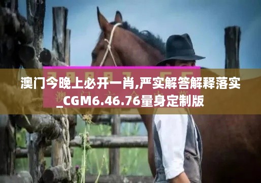 澳門今晚上必開一肖,嚴實解答解釋落實_CGM6.46.76量身定制版