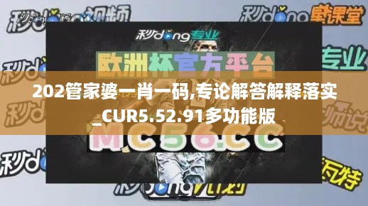 202管家婆一肖一碼,專論解答解釋落實(shí)_CUR5.52.91多功能版