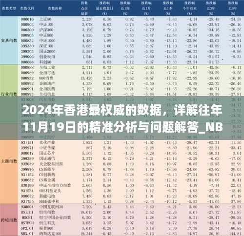 2024年香港最權(quán)威的數(shù)據(jù)，詳解往年11月19日的精準(zhǔn)分析與問題解答_NBM3.34.67私人版