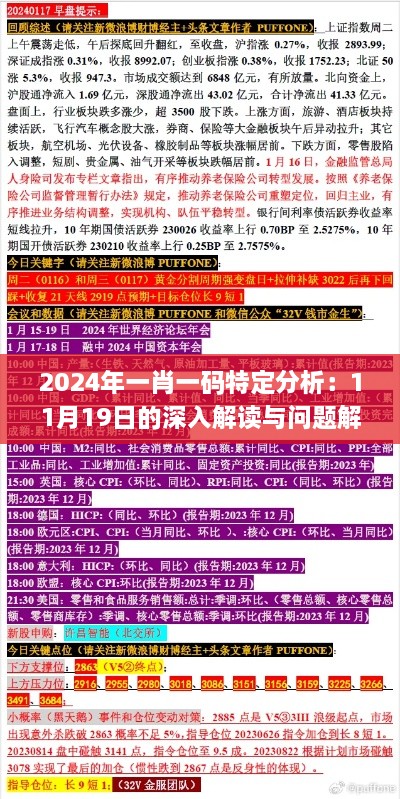 2024年一肖一碼特定分析：11月19日的深入解讀與問(wèn)題解析_RJO8.44.60經(jīng)濟(jì)版