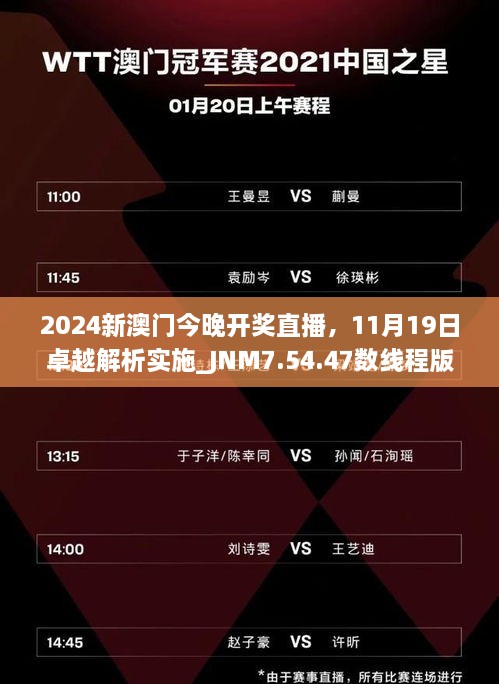 2024新澳門今晚開獎直播，11月19日卓越解析實施_JNM7.54.47數(shù)線程版