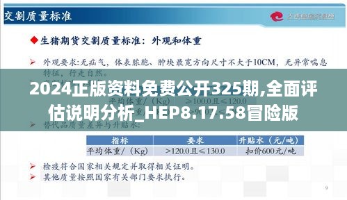 2024正版資料免費(fèi)公開325期,全面評估說明分析_HEP8.17.58冒險(xiǎn)版