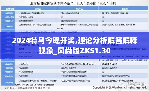 2024特馬今晚開獎(jiǎng),理論分析解答解釋現(xiàn)象_風(fēng)尚版ZKS1.30