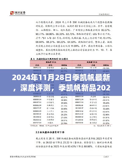 季凱帆新品2024年發(fā)布深度評(píng)測(cè)，特性、體驗(yàn)與競(jìng)品對(duì)比全面解析報(bào)告發(fā)布