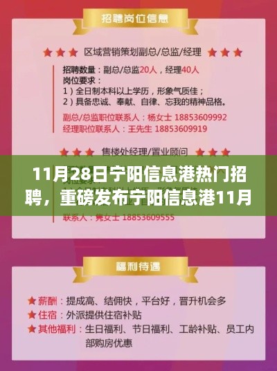 寧陽信息港11月28日熱門招聘，科技新品引領(lǐng)智能未來，生活新潮流觸手可及