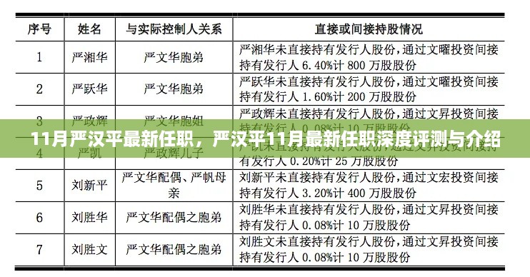 嚴(yán)漢平最新任職深度解析與介紹，揭秘其11月新職務(wù)的機(jī)遇與挑戰(zhàn)