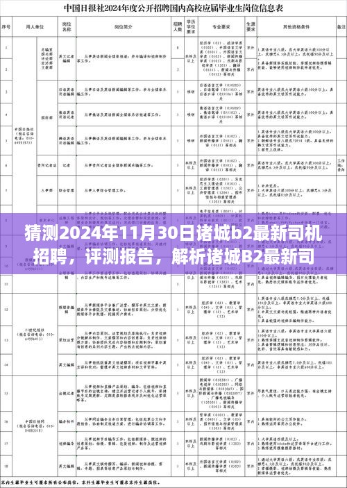 諸城B2最新司機(jī)招聘趨勢解析與未來招聘市場預(yù)測（2024年11月版）