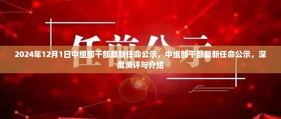 中組部干部最新任命公示深度測評與介紹，2024年任命名單揭曉