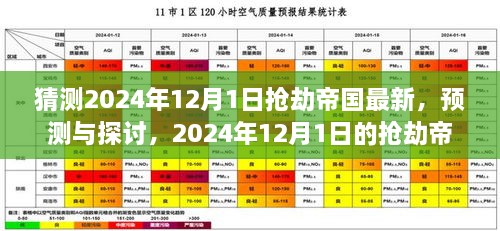 個(gè)人觀點(diǎn)分析，預(yù)測(cè)與探討2024年12月1日搶劫帝國的新動(dòng)態(tài)及展望