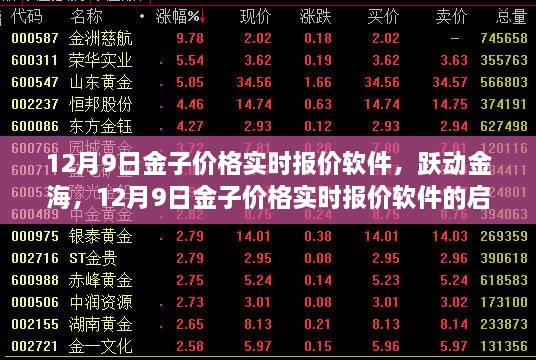 躍動金海，黃金實時報價軟件的啟示與自我超越之旅（12月9日版）