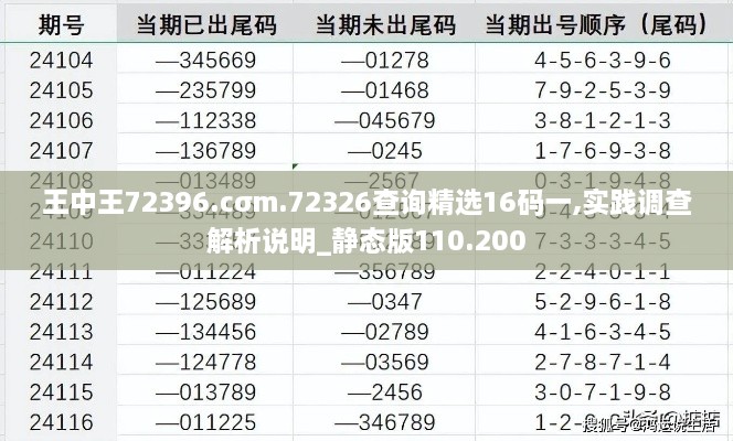 王中王72396.cσm.72326查詢精選16碼一,實(shí)踐調(diào)查解析說(shuō)明_靜態(tài)版110.200