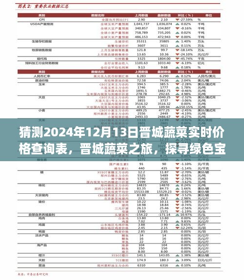 晉城蔬菜價格預(yù)測與綠色寶藏探尋之旅，心靈之旅啟程于2024年12月13日