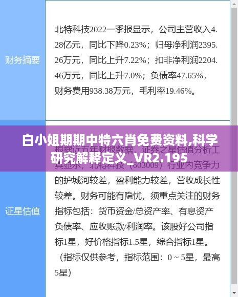 白小姐期期中特六肖免費資料,科學研究解釋定義_VR2.195