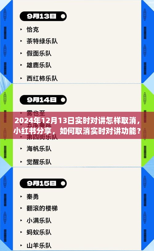 小紅書教程，如何取消實時對講功能？詳細(xì)步驟，操作無憂（2024年最新版）