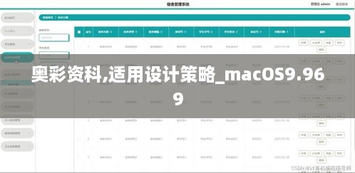 奧彩資科,適用設(shè)計(jì)策略_macOS9.969