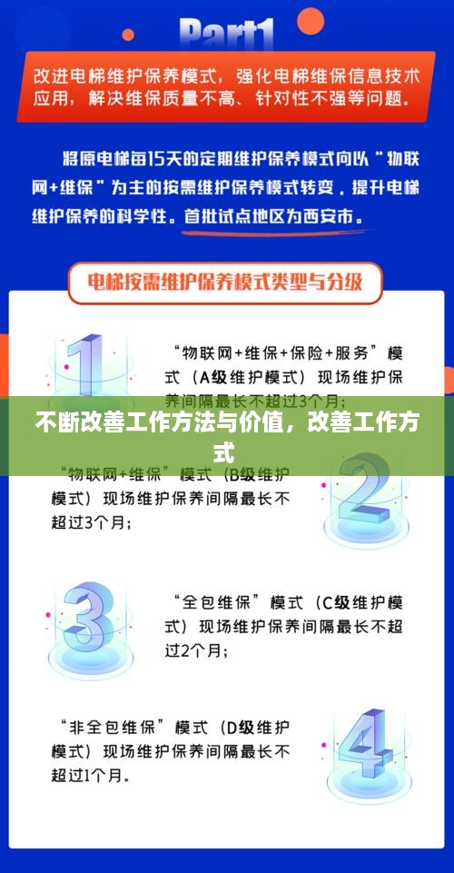 不斷改善工作方法與價值，改善工作方式 