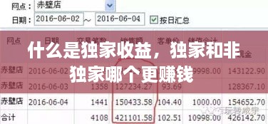 什么是獨家收益，獨家和非獨家哪個更賺錢 