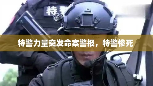 特警力量突發(fā)命案警報(bào)，特警慘死 