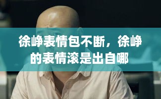 徐崢表情包不斷，徐崢的表情滾是出自哪 