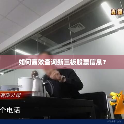 如何高效查詢新三板股票信息？