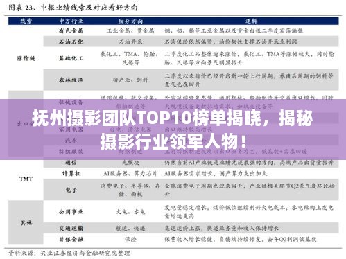 撫州攝影團隊TOP10榜單揭曉，揭秘攝影行業(yè)領軍人物！