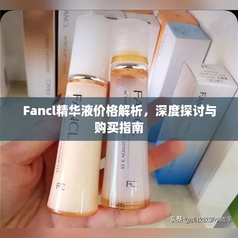 Fancl精華液價(jià)格解析，深度探討與購買指南