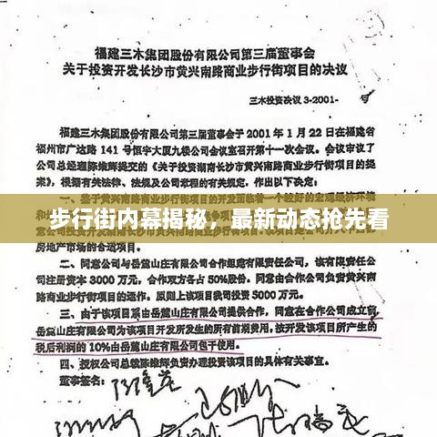 步行街內(nèi)幕揭秘，最新動態(tài)搶先看